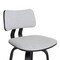 Armen Living Pico 26" Swivel Black Wood Counter Stool in Light Gray Fabric with Black Metal LCPIBABLKLTGR26 - alternate 9